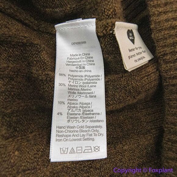 NEW Madewell Bowden Henley Sweater in Coziest Yarn,‎ brown, women's plus size 4X - Picture 15 of 16